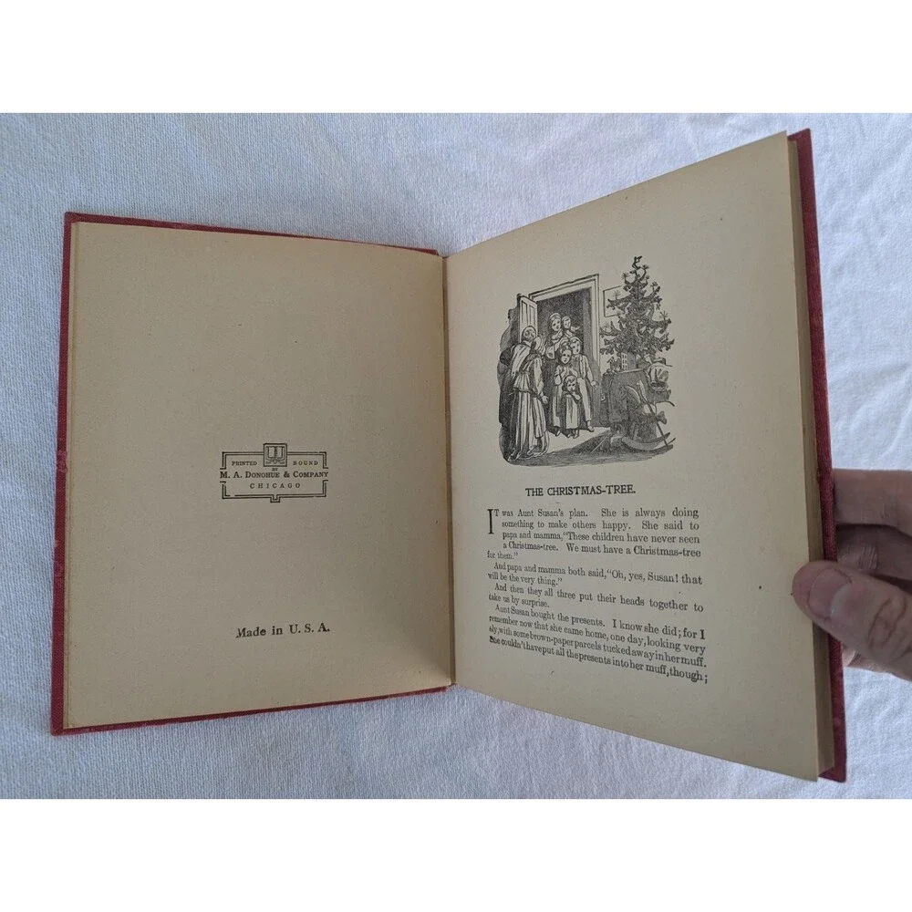 Antique Christmas Santa Claus Story Picture Book M.A. Donohue VTG Christmas Rare